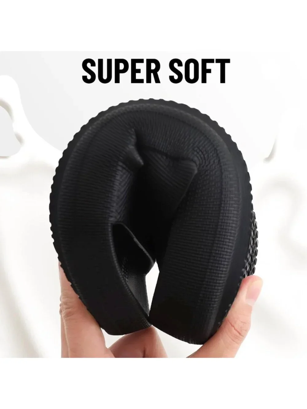 Women's Black Summer Lightweight Orthopedic Slide Soft Recovery Slip on Sandals